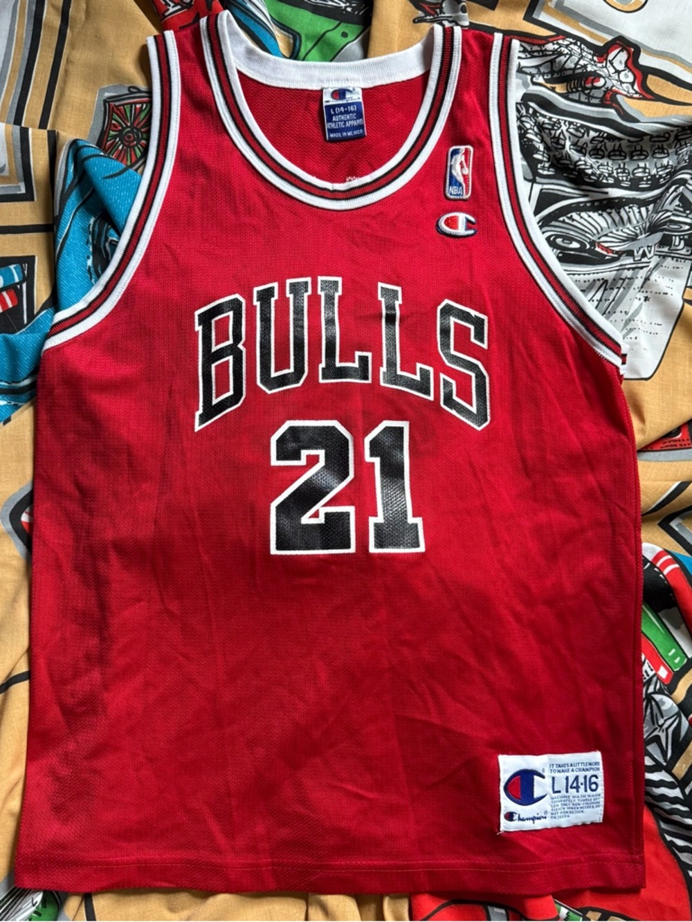 Vintage Chicago Bulls Champion #21 Marcus Fizer jersey Youth Large (14-16)